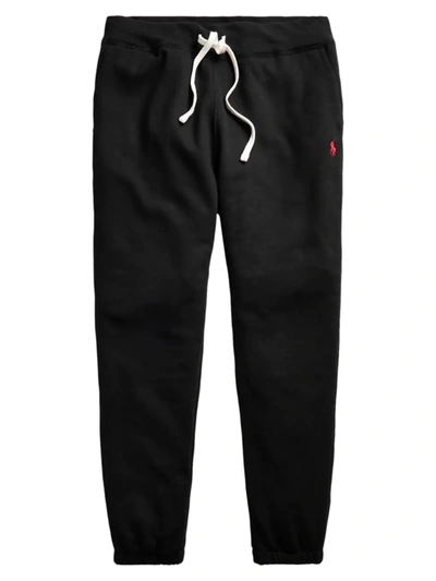 Polo Ralph Lauren Men's Cotton Fleece Athletic Pants In Polo Black