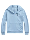 Polo Ralph Lauren Double-knit Tech Hoodie In Blue Note