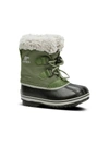 Sorel Babies' Girl's Yoot Pac Waterproof Faux Shearling-trim Boots In Hiker Green