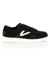 Tretorn A-nyliteca Canvas Retro Tennis Sneakers In Black/white