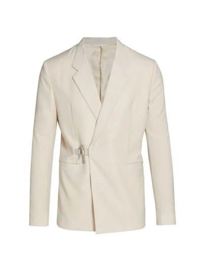 Givenchy Lightweight Wool Slim Fit Padlock Jacket In Neutrals