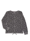 Barefoot Dreams Kids' Little Girl's & Girl's Slouchy Leopard Pullover In Carbon