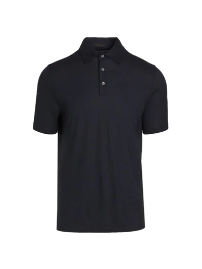 Saks Fifth Avenue Collection Core Solid Polo Shirt In Black