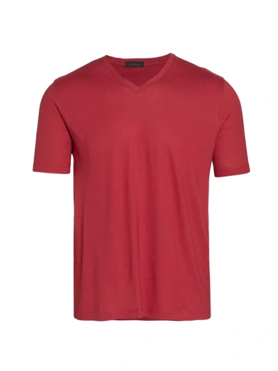 Saks Fifth Avenue Collection Core Solid V-neck T-shirt In Red