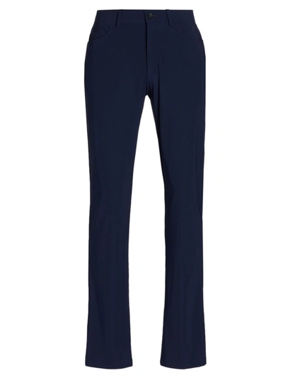 Saks Fifth Avenue Collection Stretch Traveler Trousers In Navy