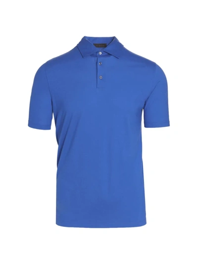 Saks Fifth Avenue Collection Core Solid Polo Shirt In Blue