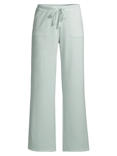 Yummie French Terry Straight Leg Pants In Misty Blue