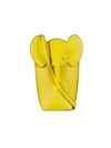 Loewe Womens Lime Yellow Elephant Pocket Mini Leather Cross-body Bag