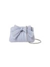 Loeffler Randall Mini Pleated Bow Frame Clutch In Blue