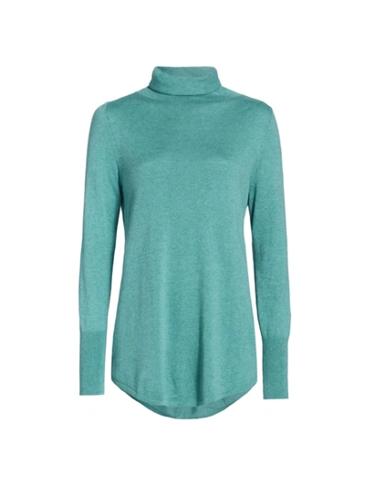 Nic + Zoe Vital Turtleneck Pullover In River Aqua