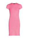 Atm Anthony Thomas Melillo Pima Cotton Jersey T-shirt Dress In Pink Cosmos