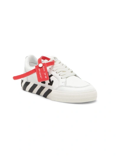 Off-white Little Kid's & Kid's Vulcanized Low-top Sneakers In White Black