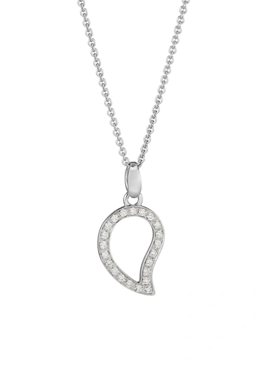 Tamara Comolli Women's Signature Small 18k White Gold & Diamond Pavépendant Necklace