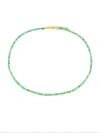 Ef Collection 14k Yellow Gold & Tourmaline Beaded Necklace In Blue Sapphire