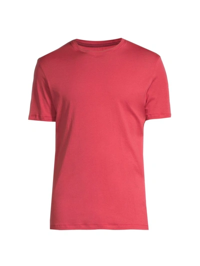 Isaia Basic Crewneck T-shirt In Dark Red