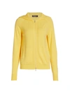 Loro Piana Merano Cashmere Zip-front Hoodie Sweater In 205q Lemon Sorbet