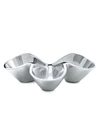 Nambe Bella Triple Condiment Server In Silver
