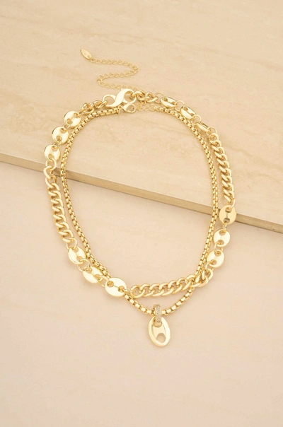 Ettika Thick Gold-plated Chain Necklace Set