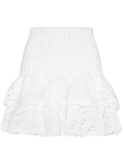 Charo Ruiz Noa Broderie Anglaise Ruffled Skirt In White