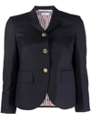 Thom Browne Cropped Single-breasted Blazer In Blue
