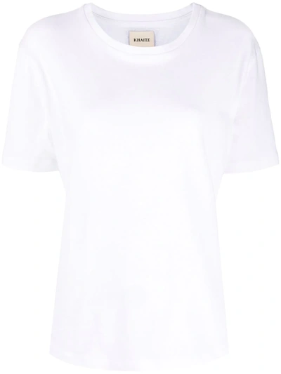 Khaite The Mae Logo-appliqué T-shirt In White