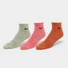 Nike Everyday Plus Lightweight Training Ankle Socks (3-pairs) In Multi-color