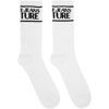 Versace Jeans Couture Logo Intarsia Cotton Mesh Socks In White