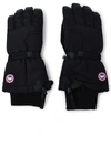 CANADA GOOSE BLACK DOWN CG ARTIC GLOVES