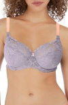 Freya Offbeat Underwire Side Support Bra In Mineral Grey