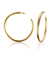 Ben Oni Large Anti-tarnish Open Hoop Earrings In Gold Plated