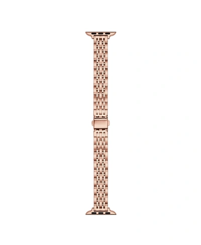 Posh Tech Rainey Skinny Rose Gold Plated Stainless Steel Alloy Link Band For Apple Watch, 42mm-44mm