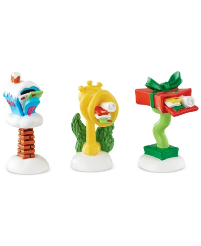 Department Five Grinch Village, Who-ville Wacky Mailboxes, Set Of 3 In Multi