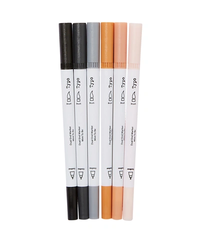 Typo Dual Markers 6 Pack In Multi