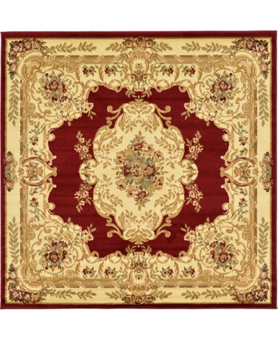 Bayshore Home Belvoir Blv5 6' X 6' Square Area Rug In Red