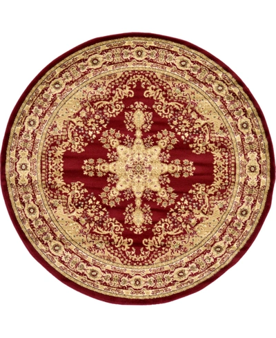 Bayshore Home Closeout!  Belvoir Blv1 6' X 6' Round Area Rug In Red