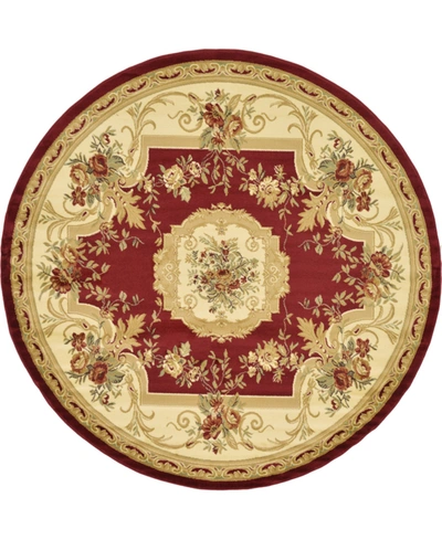 Bayshore Home Belvoir Blv3 8' X 8' Round Area Rug In Red