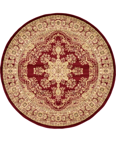 Bayshore Home Closeout!  Belvoir Blv1 8' X 8' Round Area Rug In Red