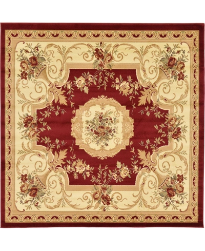 Bayshore Home Belvoir Blv3 8' X 8' Square Area Rug In Red
