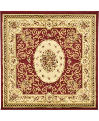 Bayshore Home Belvoir Blv4 4' X 4' Square Area Rug In Red