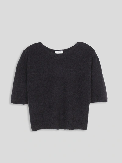 Amomento Balloon Sleeve Pullover In Black