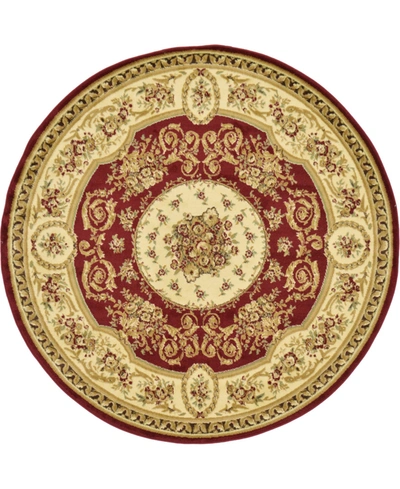 Bayshore Home Belvoir Blv4 6' X 6' Round Area Rug In Red