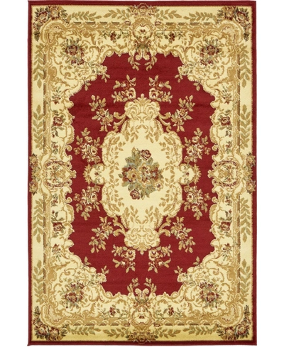 Bayshore Home Belvoir Blv5 4' X 6' Area Rug In Red