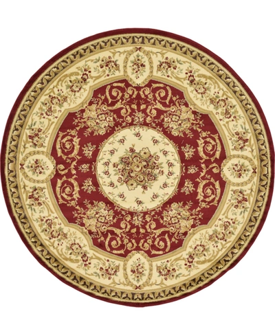 Bayshore Home Belvoir Blv4 8' X 8' Round Area Rug In Red