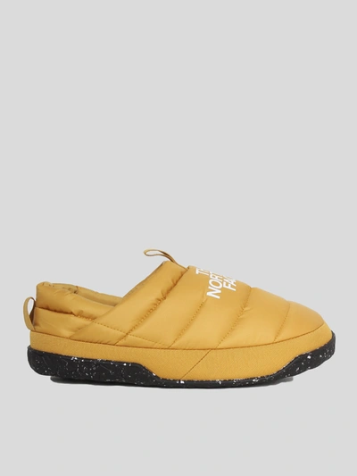 The North Face Nuptse Mules In Yellow In Arrowwood Yellow/tnf Black
