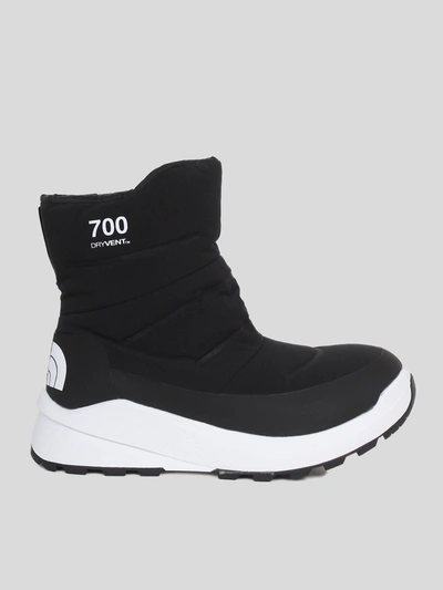 The North Face Black & White Nuptse Ii Boots In Tnf Black/tnf White