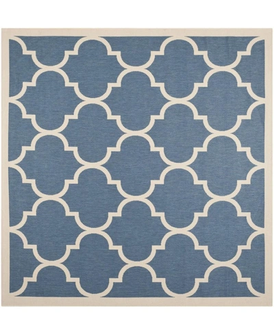 Safavieh Courtyard Cy6914 Blue And Beige 4' X 4' Square Outdoor Area Rug