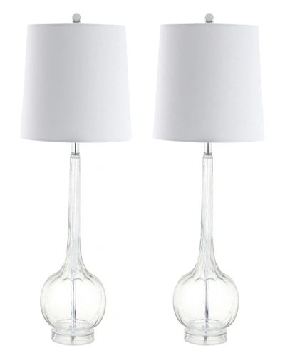 Jonathan Y Bette Teardrop Led Table Lamp, Set Of 2 In White