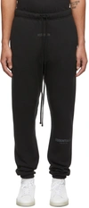 Essentials Black Fleece Lounge Pants In Black