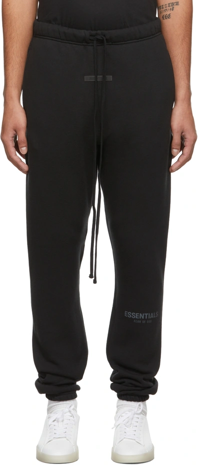 Essentials Black Fleece Lounge Pants