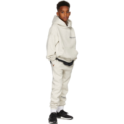 Essentials Kids Off-white Pullover Hoodie In Oatmeal